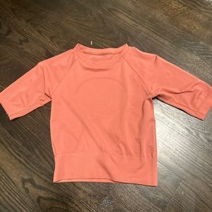 cropped lulu lemon swiftly with open back